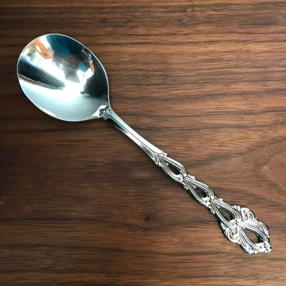 Oneida Community CHANDELIER Stainless Glossy Round Bowl Gumbo/Soup Spoon